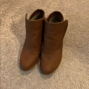 Brown booties by Naturalizer